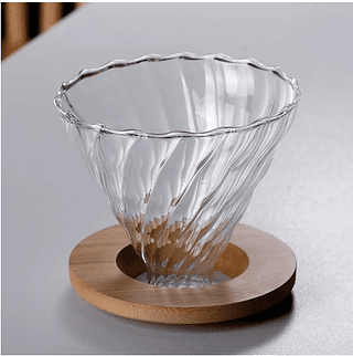 Suporte Porta Filtro De Café Vidro Coador Permanente KL-CF3007