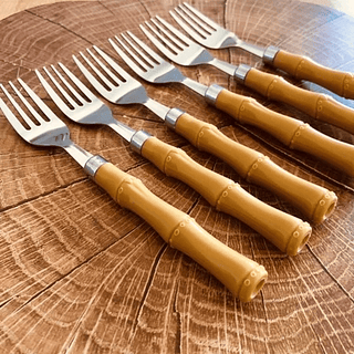 Kit C/6 GARFOS De Mesa linha Bambu
