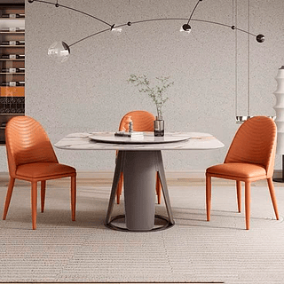 Cadeira de jantar de couro simulado de alta qualidade com encosto em forma de concha GLT-006