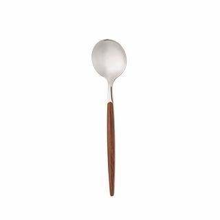 Retro imitação de grão de madeira maciça ocidental talheres garfo colher conjunto de 6 peças colher luxo High-End sentido