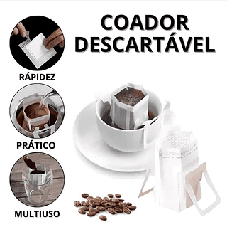 Kit Mini Filtro De Café Individual Portátil Envelope Kit 50