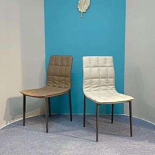 Cadeira de jantar de sala de estar de couro sintético de alta qualidade com estilo leve e luxuoso OY-01