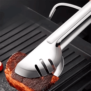 Pegador Inox Churrasco Macarrão Massas Carne Salada Cozinha Pinça Culinária 29cm