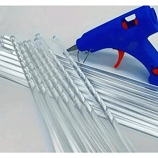 Kit 9 Bastões Cola Quente Fina 7mm Artesanato