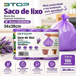 Sacos de Lixo para Pia e Banheiro Cozinha Neutraliza Odores Saco Perfumado 8 Litros Resistente