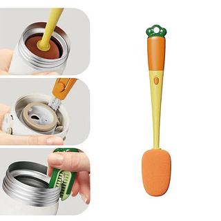 Escova 3 Em 1 De Limpeza Multifuncional P/ Lavar Mamadeira Copos de Dobrável Garrafa Bebê Bico Cleaner