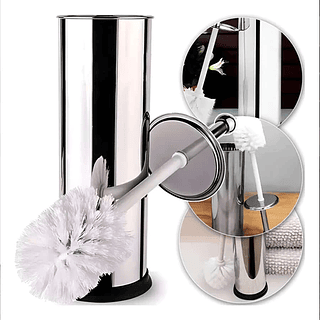 Escova Sanitária Inox com Suporte Aço Inox Banheiro BP-6036