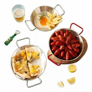 Panela Pergaminho Paella 35cm Prata De Inox