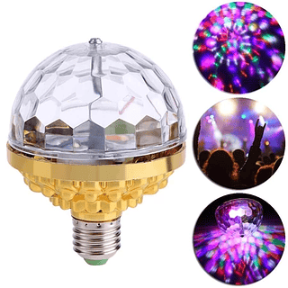 Lâmpada Bola Giratória RGB Luz De LED Estágio Para Disco Club Festa