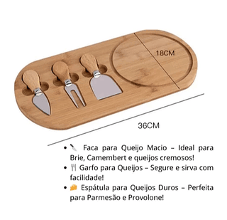 Conjunto Petisqueira Tábua Queijo E Frios Três Espátulas Conjunto Jogo P/ Cortar Queijo 4 Pçs Inox Kit Facas Espátula