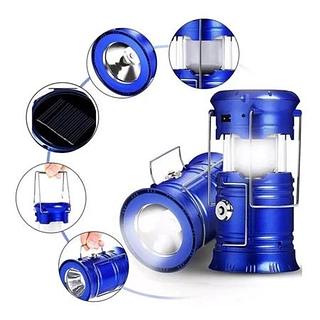 Lampião Luminária Carregador Solar Camping Usb Led Lanterna