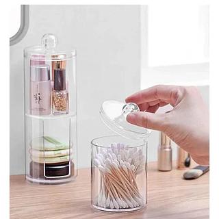 Organizador Acrilico Porta Algodão E Cotonete 2 Em 1 Mutifuncional - Abcshop