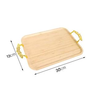 Bandejas Bambu com alças Bandeja de Copo de Madeira de Bambu, Bandeja de Madeira