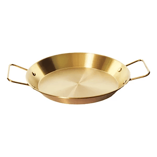 Panela Pergaminho Paella 26cm Dourada De Inox
