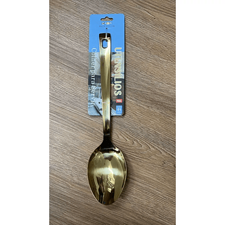 Colher de aço inoxidável dourada