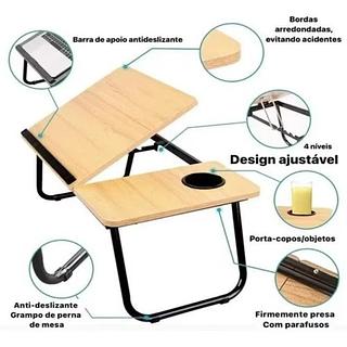 Mesa Para Notebook Dobrável Regulável Com com Altura Ajustável